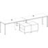 Norstar Office Products Inc Boss SGSD007101 Boss 2 Desks Side by Side with 2 Cabinets