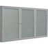 Ghent Manufacturing, Inc Ghent PA34896VX-193 Ghent 3 Door Enclosed Vinyl Bulletin Board with Satin Frame