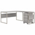 Bush Industries, Inc Bush Business Furniture HYB029PGSU Bush Business Furniture Hybrid Platinum Gray Desking