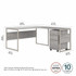 Bush Industries, Inc Bush Business Furniture HYB029PGSU Bush Business Furniture Hybrid Platinum Gray Desking
