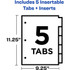 Avery Avery&reg; 07708 Avery&reg; Big Tab Insertable Plastic Pocket Dividers