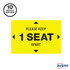 Avery Avery&reg; 83073 Avery&reg; Surface Safe PLEASE KEEP 1 SEAT APART Decals