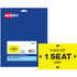 Avery Avery&reg; 83073 Avery&reg; Surface Safe PLEASE KEEP 1 SEAT APART Decals