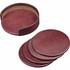 Dacasso Limited, Inc Dacasso A3045 Dacasso Leather Coasters - Set of 4 with Holder