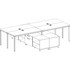 Norstar Office Products Inc Boss SGSD017102 Boss 4 Desks with 4 Cabinets Norstar Office Products Inc Boss SGSD017102 Boss 4 Desks with 4 Cabinets