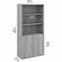 Bush Industries, Inc Bush Business Furniture STC015PG Bush Business Furniture Studio C 5 Shelf Bookcase with Doors