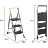 Dorel Industries, Inc Cosco 11839GGO Cosco Steel 3-step Folding Step Stool