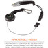 Tenacious Holdings, Inc Squids 19301 Squids 3001 Retractable Tool Lanyard w/ Carabiner and Loop Attachments - 2lbs