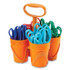 FISKARS MANUFACTURING CORP 1067049 Classpack Scissors Caddy, Rounded Tip, 5" Long, 1.6" Cut Length, Straight Assorted Color Handles, 24/Set