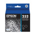 EPSON AMERICA, INC. T252120D2 T252120D2 (T252) DURABrite Ultra Ink, 350 Page-Yield, Black, 2/Pack