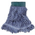 RUBBERMAID COMMERCIAL PROD. D252 BLU Super Stitch Blend Mop Head, Cotton/Synthetic, Medium, Blue, 6/Carton