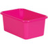 TEACHER CREATED RESOURCES Teacher Created Resources® Pink Small Plastic Storage Bin