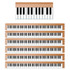 HYGLOSS PRODUCTS INC. Hygloss® Piano Border, 12 Strips/36 Feet Per Pack, 6 Packs