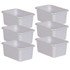 TEACHER CREATED RESOURCES Teacher Created Resources® White Small Plastic Storage Bin, Pack of 6