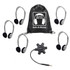 HAMILTON ELECTRONICS VCOM HamiltonBuhl® Galaxy™ Econo-Line of Sack-O-Phones with 5 Personal-Sized HA2 Headphones, Starfish Jackbox and Carry Bag