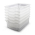 GRATNELLS LLC Gratnells Deep F2 Tray, Translucent, 12.3" x 16.8" x 5.9", Heavy Duty School, Industrial & Utility Bins, Pack of 6