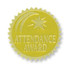 FLIPSIDE Hayes Publishing Gold Foil Embossed Seals, Attendance Award, 54 Per Pack