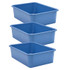 TEACHER CREATED RESOURCES Teacher Created Resources® Slate Blue Large Plastic Storage Bin, Pack of 3