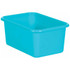 TEACHER CREATED RESOURCES Teacher Created Resources® Teal Small Plastic Storage Bin