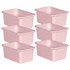 TEACHER CREATED RESOURCES Teacher Created Resources® Blush Small Plastic Storage Bin, Pack of 6
