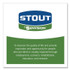 STOUT by Envision™ T4349B15 Total Recycled Content Plastic Trash Bags, 56 gal, 1.5 mil, 43" x 49", Black/Brown, 100/Carton
