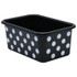 TEACHER CREATED RESOURCES Teacher Created Resources® White Polka Dots on Black Small Plastic Storage Bin
