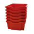 GRATNELLS LLC Gratnells Deep F2 Tray, Flame Red, 12.3" x 16.8" x 5.9", Heavy Duty School, Industrial & Utility Bins, Pack of 6