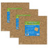 FLIPSIDE Flipside Products Natural Cork Tiles, 6" x 6", 4 Per Pack, 3 Packs