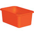 TEACHER CREATED RESOURCES Teacher Created Resources® Orange Small Plastic Storage Bin