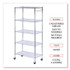 ALERA SW653618SR 5-Shelf Wire Shelving Kit with Casters and Shelf Liners, 36w x 18d x 72h, Silver