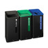 RUBBERMAID COMMERCIAL PROD. 2078988 Sustain Decorative Refuse with Recycling Lid, 23 gal, Metal/Plastic, Black