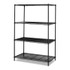 SAFCO PRODUCTS 5241BL Commercial Wire Shelving, Three-Shelf, 48w x 18d x 72h, Black