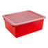 STOREX INDUSTRIES Storex Deep Storage Tray with Lid, Red