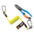 TENACIOUS HOLDINGS, INC. ergodyne® 19130 Squids 3130S Coiled Cable Lanyard with Carabiners, 2 lb Max Working Capacity, 6.5" to 48" Long, Lime