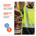 TENACIOUS HOLDINGS, INC. ergodyne® 23504 GloWear 8283BK Class 2 Lightweight Performance Hi-Vis T-Shirt, Polyester, Large, Lime