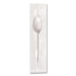BERK ENTERPRISES INC Berkley Square 90187 Elegant Dinnerware Heavyweight Cutlery, Individually Wrapped, Spoon, Plastic, White, 420/Box