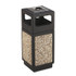 SAFCO PRODUCTS 9470NC Canmeleon Aggregate Panel Receptacles, 15 gal, Polyethylene/Stainless Steel, Black