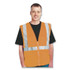 PROTECTIVE INDUSTRIAL PRODUCTS INC PIP 302MVGORM ANSI Class 2 Hook and Loop Safety Vest, Medium, Hi-Viz Orange