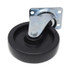 RUBBERMAID COMMERCIAL PROD. FG4614L30000 Replacement Plate Casters, Rigid Mount Plate, 5" Polypropylene Wheel, Black