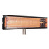 GLOBAL INDUSTRIAL 246722 Infrared Patio Heater Free Standing with Remote Control, 1,500 W, 35.38 x 5.13 x 42 to 82, Black