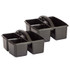TEACHER CREATED RESOURCES Teacher Created Resources® Plastic Storage Caddy, 9" L x 9-1/4" W x 5-1/4" H, Black, Pack of 2