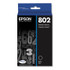 EPSON AMERICA, INC. T802120S T802120-S (802) DURABrite Ultra Ink, 900 Page-Yield, Black