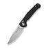 SENCUT S25046-2 Glenspar Thumb Stud & Crossbar Lock Knife Black Shredded G10 Handle (3.45"" Stonewashed 9Cr18MoV Blade)