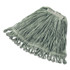 RUBBERMAID COMMERCIAL PROD. FGD25206GR00 Super Stitch Blend Mop, Green Headband, Cotton/Synthetic, Medium, Green
