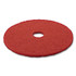 3M/COMMERCIAL TAPE DIV. 08401 Low-Speed Buffer 5100 Floor Pads, 11" Diameter, Red, 5/Carton