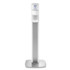 GO-JO INDUSTRIES PURELL® 7308DSSLV MESSENGER ES8 Silver Panel Floor Stand with Dispenser, 1,200 mL, 16.75 x 6 x 40, Silver/White