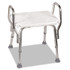 BRIGGS HEALTHCARE DMI® 52217351900 Shower Chair, Backless, Supports Up to 350 lb, 16" to 20" Seat Height, White/Aluminum