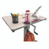 LUXOR WORKSPACES, LLC STUDENTC Sit Stand Student Desk with Crank Handle, 27.5 x 19.5 x 26.25 to 42, White/Gray