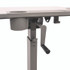LUXOR WORKSPACES, LLC STUDENTC Sit Stand Student Desk with Crank Handle, 27.5 x 19.5 x 26.25 to 42, White/Gray