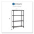 WHALEN FURNITURE MANUFACTURING WS1436544B 4-Shelf Wire Shelving Unit, 36w x 14d x 54h, Black